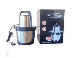 Food processor, made of stainless steel with an 8-liter