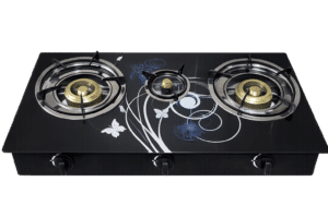 AMU brand gas stove with three high-quality copper burners