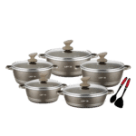 Lefon Pot Marble cookware set aluminum.12-piece