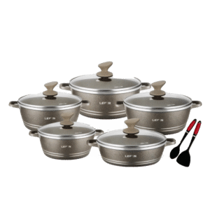 Lefon Pot Marble cookware set aluminum.12-piece