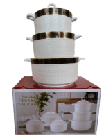 ceramic soup pot set 3-piece