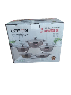 Lefon die-cast aluminum casserole set non-stick 10-piece