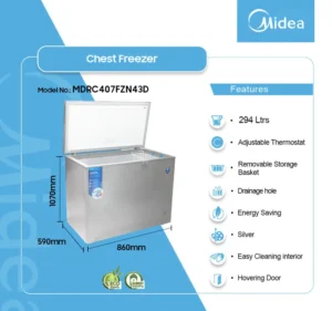MIDEA MDRC407FZN43D 294L Chest Freezer