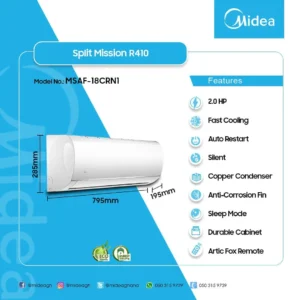 MIDEA MSAF-18CRN1 2.0 HP Inverter Split Air Conditioner
