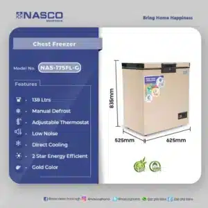 NASCO NAS-175FL-G 138L Refrigerator