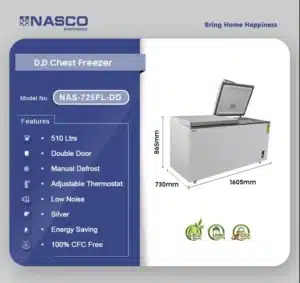 NASCO NAS-725FL-DD 510L Refrigerator