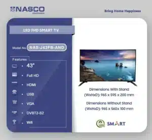 NASCO NAS-J43FBFL-AND 43-Inch FHD Smart TV