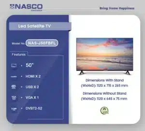 NASCO NAS-J50FBFL 50-Inch FHD Smart TV