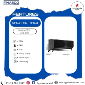NASCO NAS-M24N1-MIRROR 24000 BTU Inverter Split Air Conditioner - Mirror