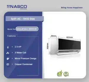 NASCO NAS-MR18N1-MIRROR 18000 BTU Inverter Split Air Conditioner - Mirror