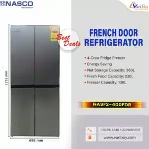 NASCO NASF2-400FDR 360L Refrigerator