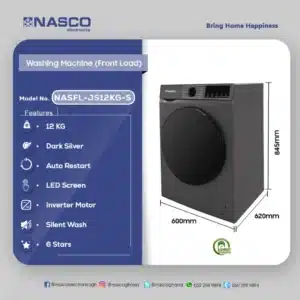 NASCO NASFL-JS12KG-S 12kg Washing Machine
