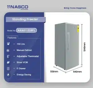 NASCO NASFW-100SB 95L Refrigerator