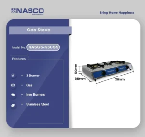 NASCO NASGS-K3CSS Gas Cooker