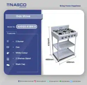 NASCO NASGS-K5BW-S Gas Cooker
