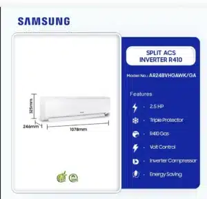 SAMSUNG AR24BVHGAWK/GA 2.5 HP Inverter Split Air Conditioner