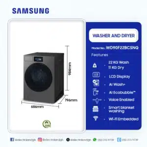 SAMSUNG WD90F22BCSNQ 22kg Washing Machine